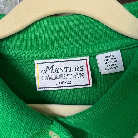 Masters Collection Polo Augusta National boys logo green embroidered shirt - Picture 3 of 8